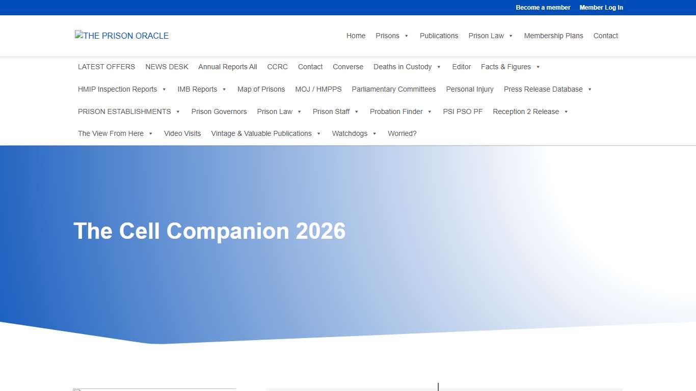 The Cell Companion 2026 THE PRISON ORACLE